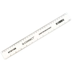 Q-CONNECT RULER SHATTERPROOF PLASTIC