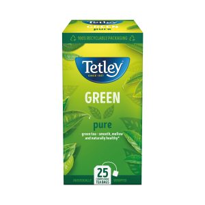 TETLEY PURE GREEN TEA BAGS PK25