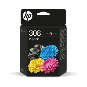 HP 308 Original Inkjet Cartridge Black/Tri-color Combo 6L6S6UE